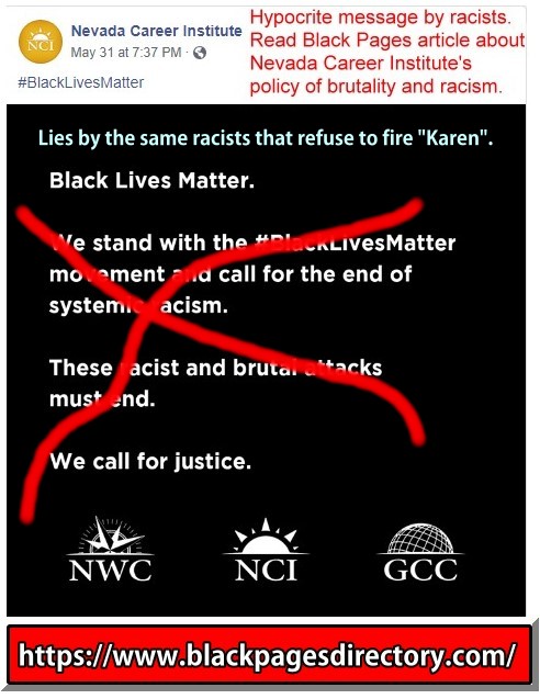 Black Lives Matter Las Vegas , Nevada Career Institute